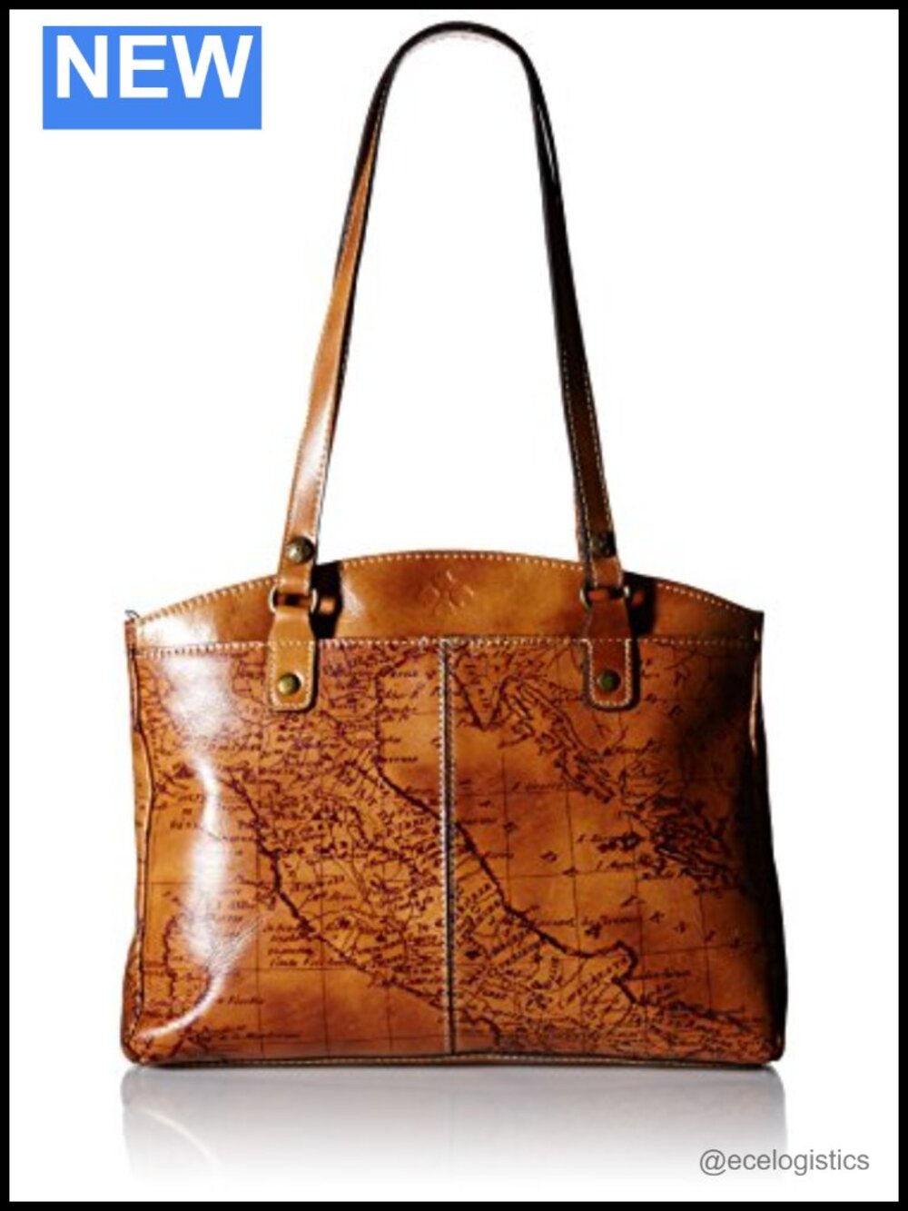 Patricia Nash Poppy Tote Leather Shoulder Bag Zip Top